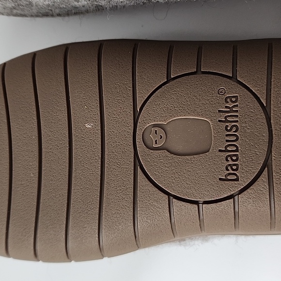 Baabushka Wool Slippers With Rubber Sole Gray - Picture 16 of 16